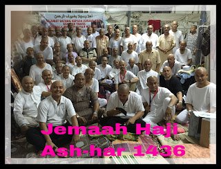 Gambar kumpulan jemaah haji Ash-Har 1436H di khemah Mina